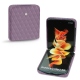 Lederschutzhülle Samsung Galaxy Z Flip3 - Lilas - Couture ( Nappa - Pantone 2645U ) 