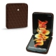 Lederschutzhülle Samsung Galaxy Z Flip3 - Châtaigne - Couture ( Pantone 476C ) 