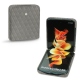 レザーケース Samsung Galaxy Z Flip3 - Acier vintage - Couture
