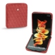 Coque cuir Samsung Galaxy Z Flip3 - Cerise vintage - Couture