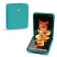 Capa em pele Samsung Galaxy Z Flip3 - Bleu fluo - Couture