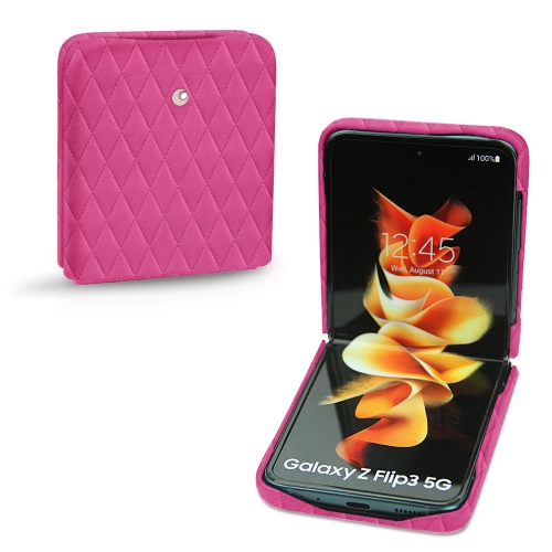 Luxuriöse Tasche für Samsung Galaxy Z Flip3Rose BB - Couture ( Pantone #DB599F )