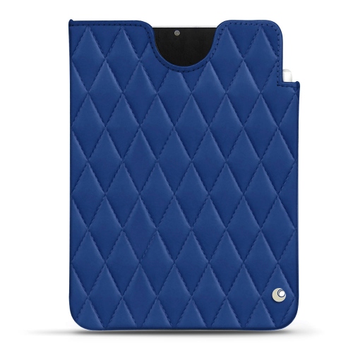 苹果iPad mini 6的皮包Bleu océan - Couture ( Nappa - Pantone #15458a) 