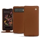 Google Pixel 6 leather case - Marron ( Nappa - Pantone 1615C ) 