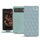 硬质真皮保护套 Google Pixel 6 - Bleu ciel - Couture ( Nappa - Pantone 277C ) 