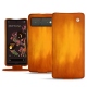 Google Pixel 6 leather case - Orange Patine