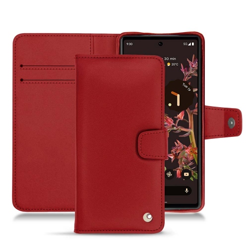 Housse en cuir chic à rabat horizontal pour Google Pixel 6Rouge ( Nappa - Pantone #d50032 ) 