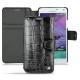 Samsung SM-N910 Galaxy Note 4  leather case - Crocodile nero