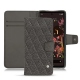 Housse cuir Google Pixel 6 - Anthracite - Couture ( Pantone 424C ) 