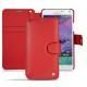Housse cuir Samsung SM-N910 Galaxy Note 4  - Rouge ( Nappa - Pantone 199C ) 