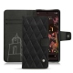 Google Pixel 6 leather case - Negre poudro - Couture
