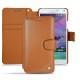 Custodia in pelle Samsung SM-N910 Galaxy Note 4  - Marron ( Nappa - Pantone 1615C ) 
