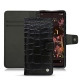 Housse cuir Google Pixel 6 - Crocodile nero