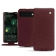 Google Pixel 6 Pro leather case - Lie de vin ( Pantone 5115C ) 
