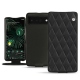 Housse cuir Google Pixel 6 Pro - Noir - Couture ( Nappa - Black ) 