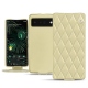 Google Pixel 6 Pro leather case - Beige - Couture ( Nappa - Pantone 7502C ) 