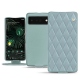 Custodia in pelle Google Pixel 6 Pro - Bleu ciel - Couture ( Nappa - Pantone 277C ) 
