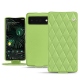 レザーケース Google Pixel 6 Pro - Vert olive - Couture ( Nappa - Pantone 578U ) 