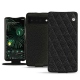 Capa em pele Google Pixel 6 Pro - Ebène - Couture ( Sleek P C12 - Black ) 