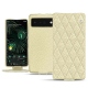 レザーケース Google Pixel 6 Pro - Ivoire - Couture ( Sleek P C12 - White ) 
