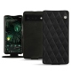 Housse cuir Google Pixel 6 Pro - Negre poudro - Couture