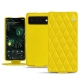 Custodia in pelle Google Pixel 6 Pro - Jaune fluo - Couture