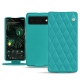 Housse cuir Google Pixel 6 Pro - Bleu fluo - Couture