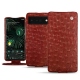 Google Pixel 6 Pro leather case - Autruche ciliegia