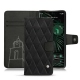 Housse cuir Google Pixel 6 Pro - Negre poudro - Couture