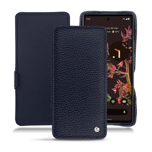 Coque et housse en cuir à rabat horizontal pour Google Pixel 6Cobalt ( Pantone #2b253f ) 