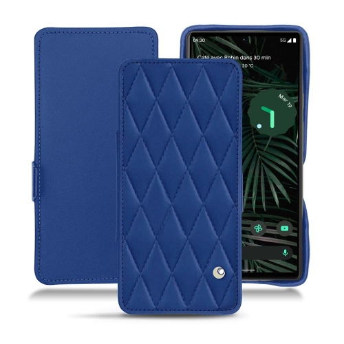 Funda de cuero y protección para el Google Pixel 6 ProBleu océan - Couture ( Nappa - Pantone #15458a) 