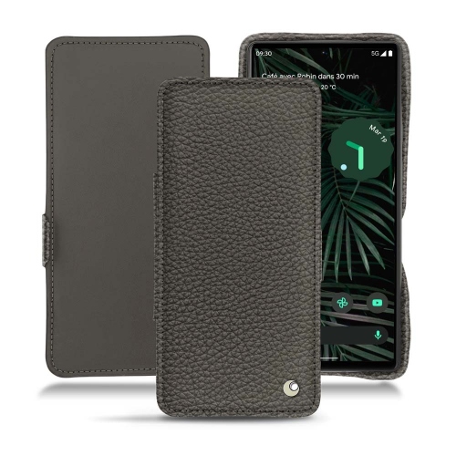 Estojo em pele e protecção para Google Pixel 6 ProAnthracite ( Pantone #41403c ) 