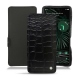 Google Pixel 6 Pro leather case - Crocodile nero