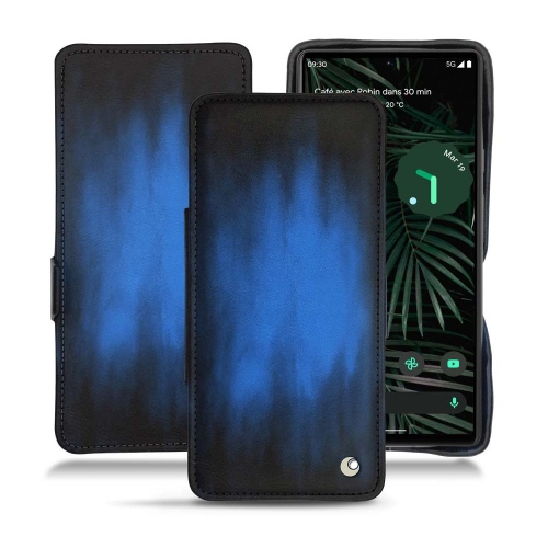 Funda de cuero y protección para el Google Pixel 6 ProBleu Patine