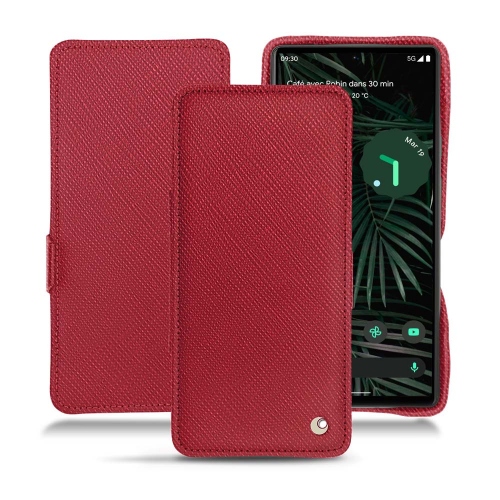 Leather case and protection for Google Pixel 6 ProRouge passion ( Pantone #a6192e ) 