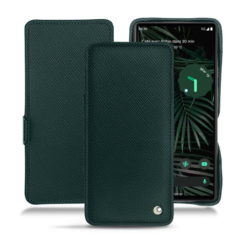 Housse et protection cuir pour Google Pixel 6 ProVert séduisant ( Pantone #1d3c34 ) 