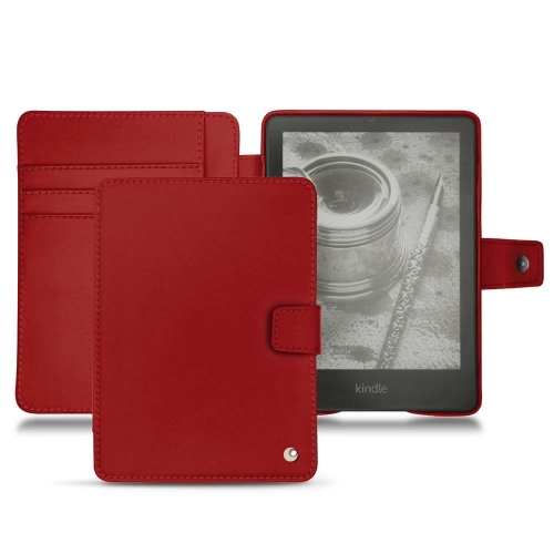 Custodia in pelle per Amazon Kindle PaperwhiteRouge ( Nappa - Pantone #d50032 ) 