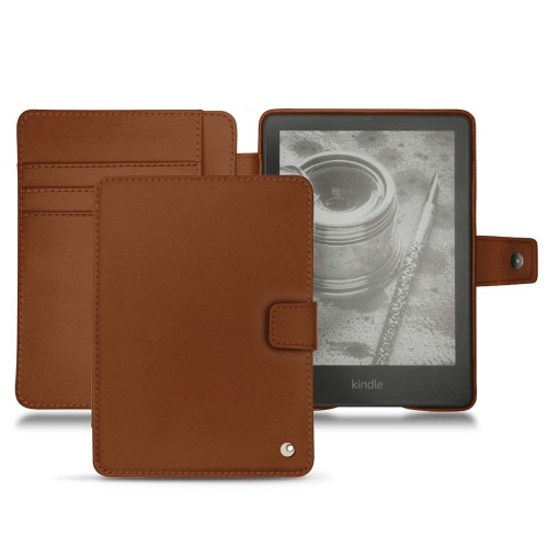  Amazon Kindle Paperwhite용 가죽 커버 및 쉘Marron ( Nappa - Pantone #8B4720 ) 