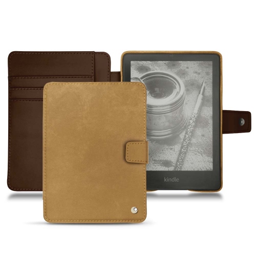 Funda de cuero para Amazon Kindle PaperwhiteSable vintage ( Pantone #9b7340 ) 