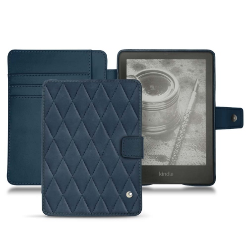 Leather case for Amazon Kindle PaperwhiteJean vintage - Couture ( Pantone #2f414f  ) 