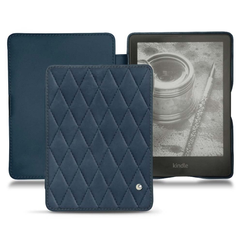Leather case for Amazon Kindle PaperwhiteJean vintage - Couture ( Pantone #2f414f  ) 