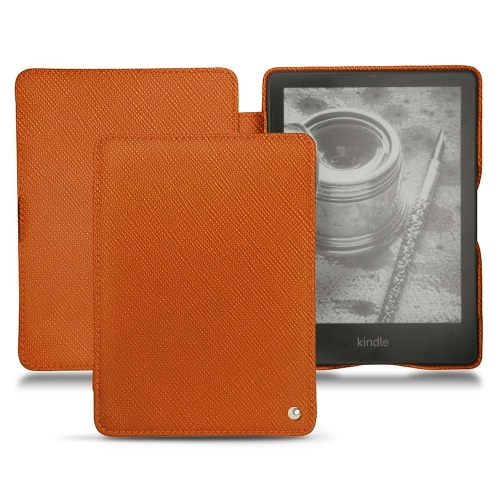 Leather case for Amazon Kindle PaperwhiteOrange vibrant ( Pantone #e36b39 ) 