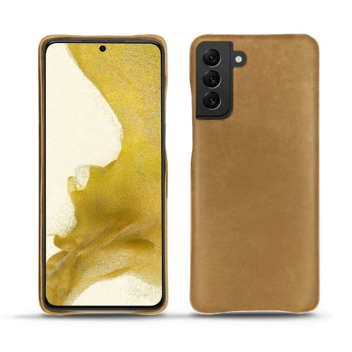 Elegante estojo de couro para Samsung Galaxy S22Sable vintage ( Pantone #9b7340 ) 