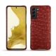 Samsung Galaxy S22 leather cover - Autruche ciliegia