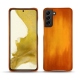 Samsung Galaxy S22 leather cover - Orange Patine