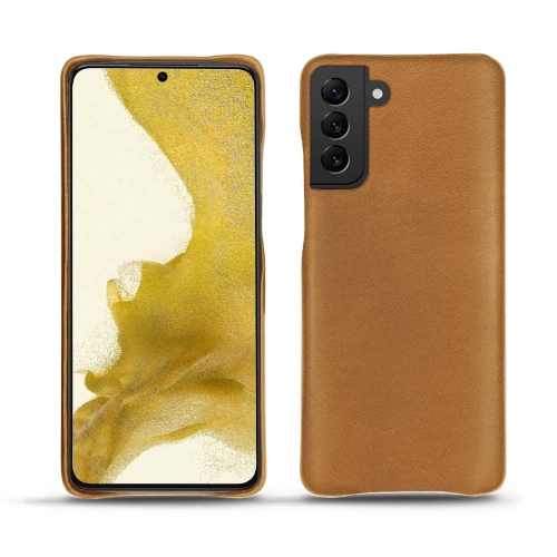 Elegante Lederhülle für das Samsung Galaxy S22Castan esparciate ( Pantone #824F2A )