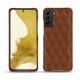 Funda de piel Samsung Galaxy S22 - Marron - Couture ( Nappa - Pantone 1615C ) 