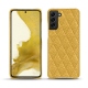 Coque cuir Samsung Galaxy S22 - Mimosa - Couture ( Pantone 141C ) 