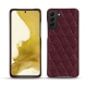 Lederschutzhülle Samsung Galaxy S22 - Lie de vin - Couture ( Pantone 5115C ) 