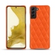 Samsung Galaxy S22 leather cover - Orange fluo - Couture